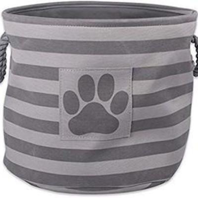 DII Bone Dry Large Round Pet Toy and Accessory Storage Bin, 18(Dia)x15(H), Collapsible Organizer Storage Basket for Home DÃƒÂ©cor, Pet...