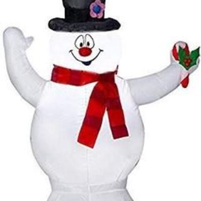 Gemmy Christmas 7' Puffy Parka Snowman  Airblown Inflatable