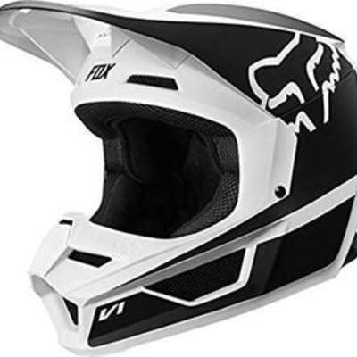 2019 Fox Racing V1 Przm Off-Road Motorcycle Helmet - BlackWhite  Small