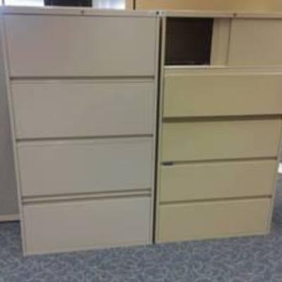 Metal Lateral Filing Cabinets Lot