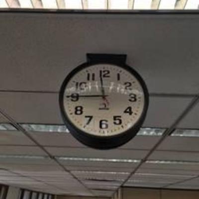 Ceiling Mount Double Face Clock