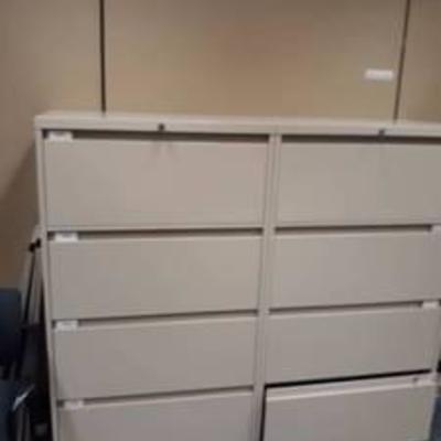 Metal Lateral Filing Cabinets Lot WKey