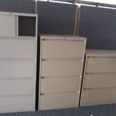 Lot ofMetal Lateral Filing Cabinets