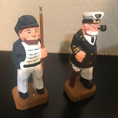 Hand Carved Wooden Nautical Figurines