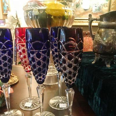 colored Champagne Flutes 