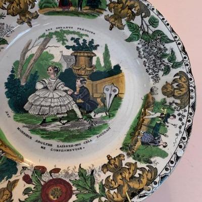 Hand Painted French Porcelain Plate 