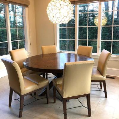 Costum Made Kravet Breakfast Table And Chairs. $3,500