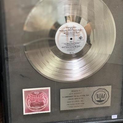LTD platinum RIAA record award