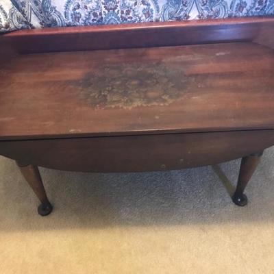 Hitchcock style drop leaf coffee table $75
42 X 30 X 16