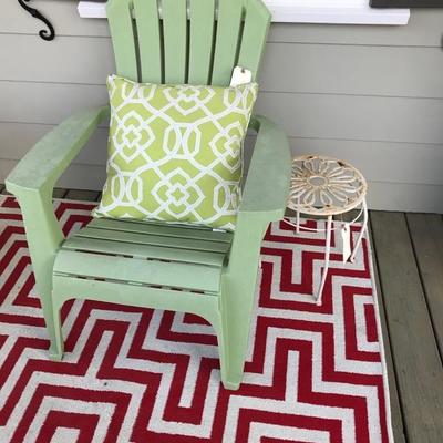 Green chair $5 
table sold