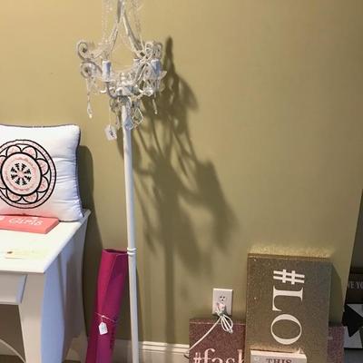 Floor lamp with Chandelier crystals $139