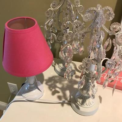 Chandelier table lamps $45 each 2 available