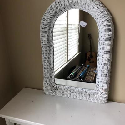 Wicker mirror $45