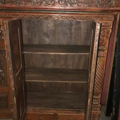 Hand carved cabinet $2,500