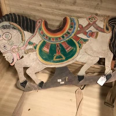 Painted leather horse $40