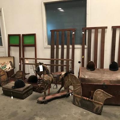 Hobby horse with leather saddle and horsehair tail $295
Horse jump fences $30 each 3 available
