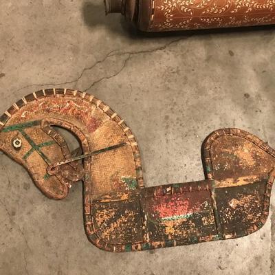 Painted wicker horse $65 
2 available