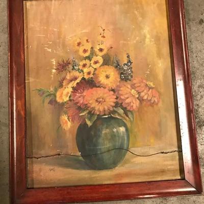Flower oil painting $165