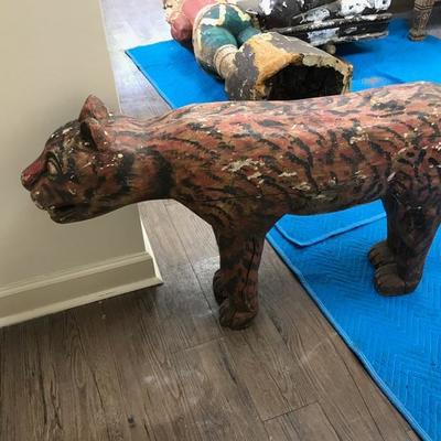 Hand carved tiger $400
