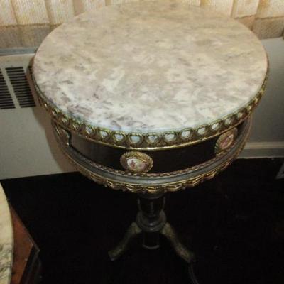 Marble top Limoges Accent Table 