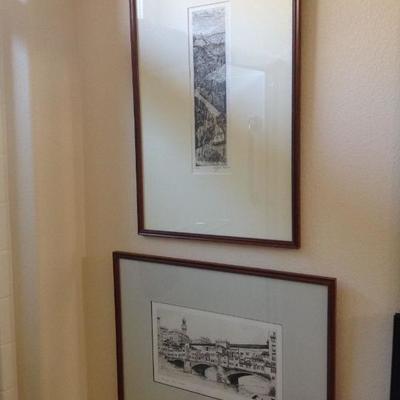 Most art is not pictured because it is not hanging on the walls.