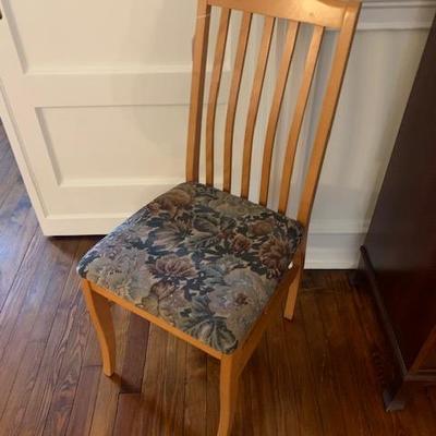Single Blond Wood Chair $45