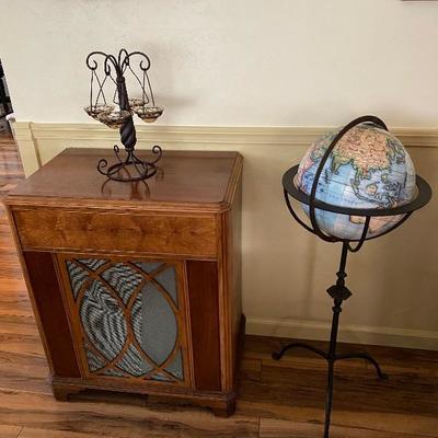 Globe on stand $65 
Other piece SOLD