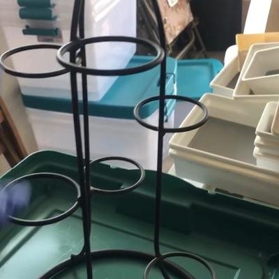 Candle holder party light with glass holders . 
$10 