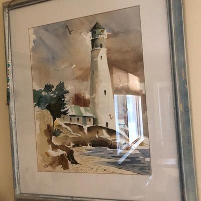 Lighthouse print - beautiful $75 