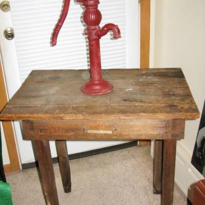 Small plank table   BUY IT NOW 
Red painted iron kitchen sink pump   BUY IT NOW $ 60.00