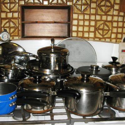 Vintage Revere pots and pans and other brands