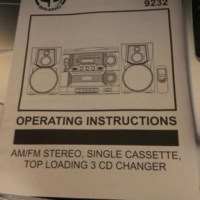 Manual for Electro Brand AM/FM/CD Stereo