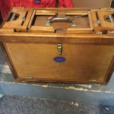 Wooden Tools Box with legs collapsed