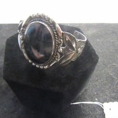 South West Sterling Moss Agate Cuff Bracelet 