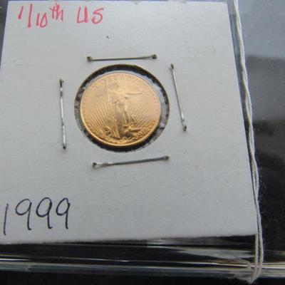 U.S. 1999 1/10 oz.Fine Gold $5 Coin