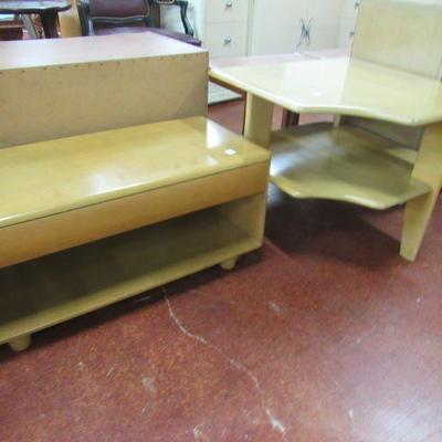 Mid Century modern corner table and console table