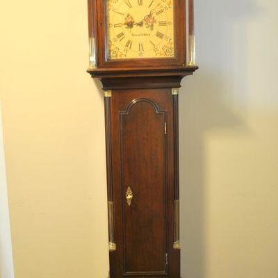 Vintage Simon Willard grandfather clock with moon face