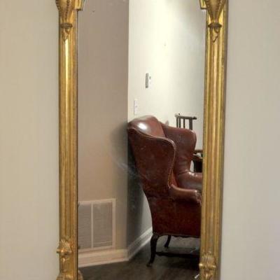 Beautiful pier mirror on base with marble top