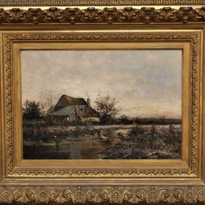 Antique Oil Painting by W.H. Hilliard