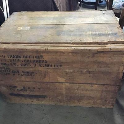 Vtg Wood Military Crate