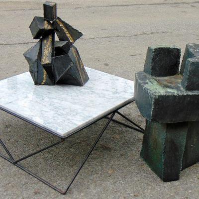 Marble top table by Ladislav Rado