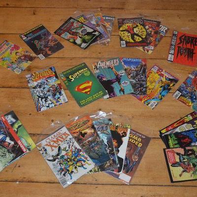 Vintage Comic Books Superman Spiderman and others