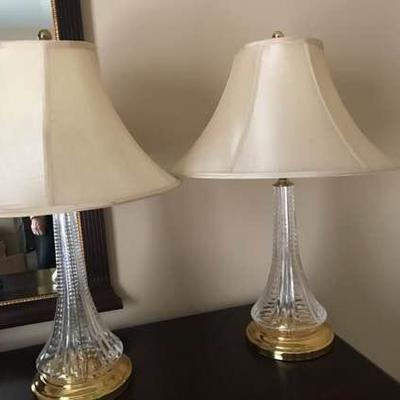 Pair of Crystal Lamps