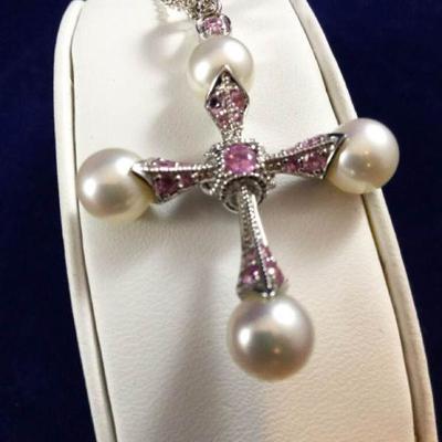 Sterling Cross with Gemstones