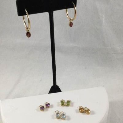 14k Gold Hoop Earrings with Enhancers