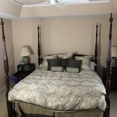 Mahogany Four Poster King Bed