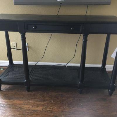 Black Sideboard/ Hall Table cane inserts
19â€ D x 32â€ H x 54â€ W
Full price $175.00; if interested call (314) 805-6219 