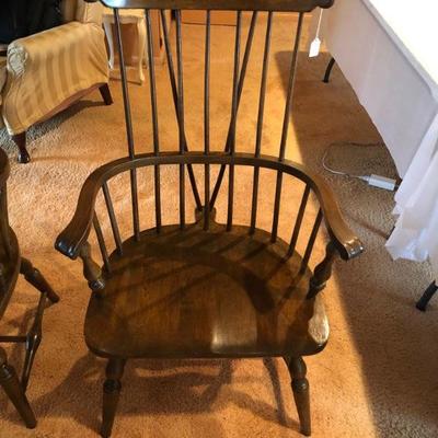 Windsor arm chair; set of 2. Height = 42