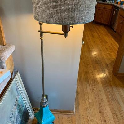 Beautiful floor lamp with a Mid Century shade 