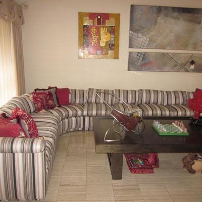 Lovely Custom Sectional Sofa and tables 